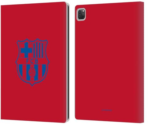 Head Case Designs Offizielle FC Barcelona Rot Wappen Muster Leder Brieftaschen Handyhülle Hülle Huelle kompatibel mit Apple iPad Pro 13 M4 2024