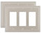TREEWELL 2-Pack Triple Decorator Outlet Cover Plate, Brushed Nickel Pearls Decorative Switch Plates and Outlet Covers, Metal Wall Plates for Electrical Outlets.