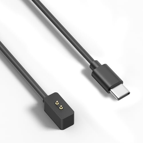 Amzpas USB C Caricatore per Redmi Watch 3 Active/Xiaomi Mi Band 8/9, Veloce Cavo di Ricarica per Smart Band 2/Watch 4/3 Lite (Nero)