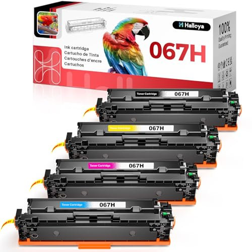 Halloya 067H 067 Toner Kompatible für Canon 067H für i-SENSYS MF655CDW MF657CDW LBP633CDW LBP631CW MF651CW Drucker ( 4 Pack )