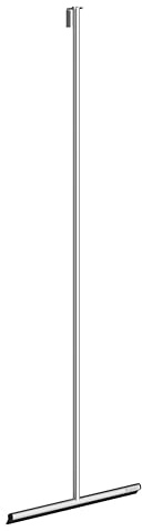 Smedbo SIDELINE Serie Bodenabzieher mit selbstklebendem Haken Edelstahl poliert 388 x 1330 mm Silikonklinge