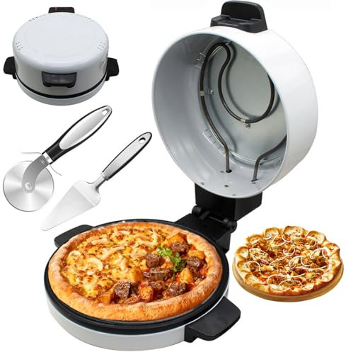 Electric Pizza Oven, 2000W Indoor Pizza Maker with Non-Stick Surface, Dual Heating Elements & 2 Accessories – Ideal for Pizzas, Arabic Bread, Quesadillas