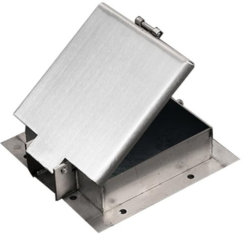 WPWSDWMX Couvercle de Regard en Acier Inoxydable avec Serrure, Couvercle et Cadre de Bassin D'égout Carré, Couvercle de Fossé de Drainage en Métal(70cm/28in)