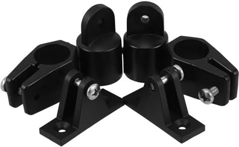 PRETYZOOM 6 pièces Kit Fixation Bâche Bateau Robuste avec Mâchoires Œillets et Charnières pour Voile Yacht Accessoires Nautiques Noirs