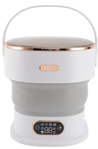 SIXRUN Automatische Tragbare Waschmaschine 13L mit Soft-Spin-Dry-Korb für den Schlafsaal zu Hause (EU-Stecker)