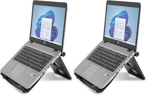 Kensington Easy Riser Support pour Ordinateur Portable (12-17), pour Appareils Windows & Mac, Dell, Toshiba, HP, Samsung, MacBook, Lenovo, Systèmes Secure Fit et SmartFit - Gris (60112)