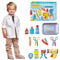 Coolbitz Boys & Girls Pretend Play Barber Set - Stylist Hairdresser Role Play Hair Dryer, Scissors & Beauty Accessories