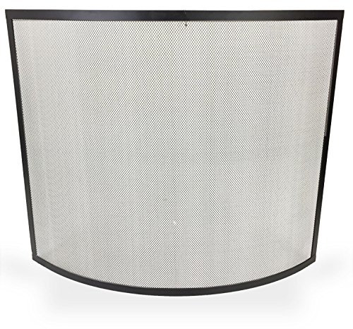 Haute Freestanding Curved Fire Place Guard Fire Screen Spark Flame Guard Curved Mesh Panel Design