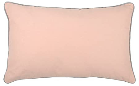 LOVELY CASA Duo Kissen, Baumwolle, Puder/Maus, 30 x 50 cm
