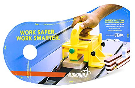 Micro Jig MDC-17 Magnetic Dust Cover for Steel Table Saws, Blue