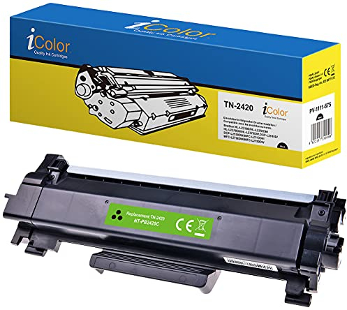 iColor Brother Mfc L2710dw: Kompatibler Toner für Brother TN-2420, schwarz (HL L2350dw, Mfc L2710dn, kompatible Cartridges Laserdrucker)