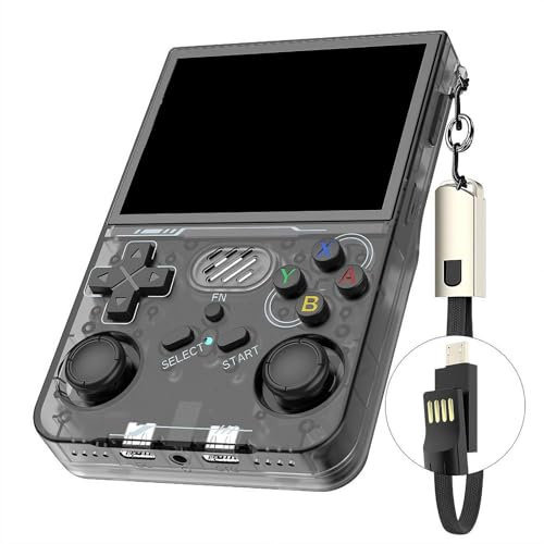 R36s - Console da gioco retrò portatile con schermo IPS da 128 G da 3,5 pollici, 20000+ giochi classici, sistema open source Linux, lettore video portatile tascabile con batteria da 3200 mAh