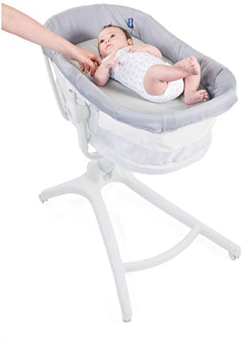 Chicco Cambiador Baby Hug 4 en 1, Para Recién Nacidos, Instalación Fácil, Tejido Duradero, Acolchado y Plastificado, Lavable a Mano, Cambiador para Bebés, Gris