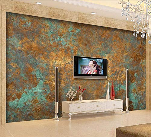 NEWWALLMURAL Tapete 3D Wandbild Luxus Vintage Rost Fototapete 3D Effekt Vliestapete Wohnzimmer Wanddeko