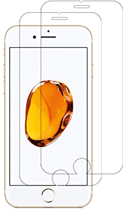 WEOFUN Protector de pantalla para iPhone 6 / 6s / 7/8 [2 piezas], Vidrio Templado compatible con iPhone 6, iPhone 6S, iPhone 7, iPhone 8 [9H Dureza, Anti-arañazos, Anti-aceite, Anti-burbujas]
