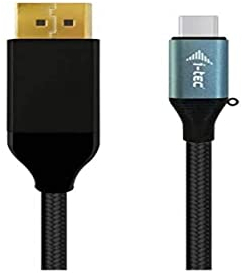 i-tec USB-C auf DisplayPort Kabel 4K / 60 Hz 200cm, Ist mit G-Sync/Freesync, HDR 400 – 1000 kompatibel