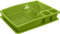 ECO Large Plastic Dish Drainer Rack with Drip Tray | Heavy Duty Sturdy Dish Rack for Kitchen Countertop | Green Dish Drainer for Efficient Kitchen Organization & Cutlery Placement (Green)