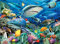 Tamseen DIY Diamond Painting Hai Fisch, 5D Diamant Painting Bilder Erwachsene Tiere, Diamant Painting Bilder Kinder Kunst Strass Stickerei Sets, für Home Wanddekoration 30X40 cm
