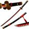 Sword Valley Roronoa Zoro Holzschwert 104cm, Holz Katana, Japanisches Anime Cosplay Schwert-Kitetsu/Shisui/Wado Ichimonji/Yama Enma/Death Surgeon Trafalgar Law Schwert (Yama Enma Schwarz)