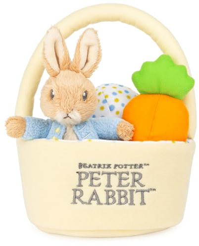 NANQUAN GUND Beatrix Potter Peter Kaninchen Osterkorb 4-Piece Plush Set for Ages 1 And Up, 8.5