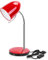 Aigostar schreibtischlampe kinder retro， tischlampe mit kabel， ohne glühbirne， passend für E27 modell glühbirne (Max 11 W)， desk lamp mit flexibler metallarm， nachttischlampe， rot