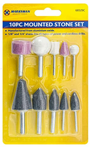 2 X 10PC Stone BIT Set Grinding Mounted Router Grinder Drill Craft Metal Tool
