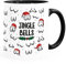 MoonWorks® Kaffee-Tasse Jingle Bells Brüste Muster Weihnachten Titten mit Weihnachtsmütze Bürotasse lustige Geschenke weiß-innen-schwarz standard