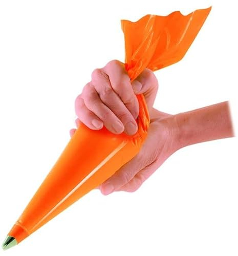 MAQA 100pz sac a Poche USA e Getta Arancio 46x23 cm, Sacca a Poche Professionali per Decorazione Torte e farcitura Dolci