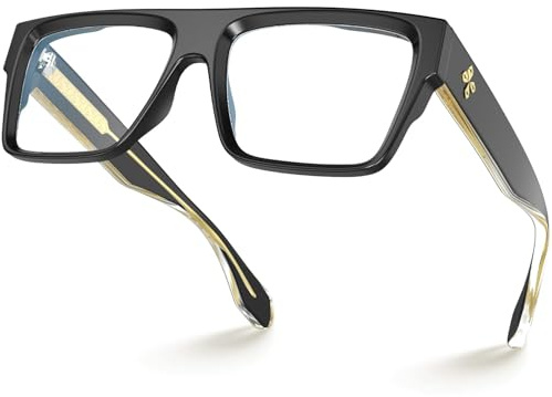 VISOONE Square Black Blue Light Blocking Glasses TR90 Anti-Glare Men Women ALBA