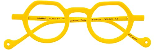 DIDINSKY Blaulichtfilter Brille für Damen und Herren. Blaufilter Brille mit stärke oder ohne sehstärke für Gaming oder Pc. Acetate Tempel und Blendschutzgläser. Lemon +1.5 – DIGRECCO