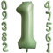 Palloncino Numero 1 Verde Salvia Palloncini Numero 40 Pollici in Lamina di Elio Palloncini Verde Oliva per Feste di Compleanno Anniversario Baby Shower Decorazioni per Feste a Tema Foresta