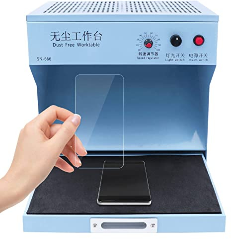 YUNYN Mini-Arbeitstisch für staubfreie Räume, tragbare Laminar-Luftströmungs-Reinigungswerkbank mit HEPA-Filter, 10,5 x 6,3 Zoll vertikale Laminar-Luftströmungs-Reinigungsbank für die Reparatur