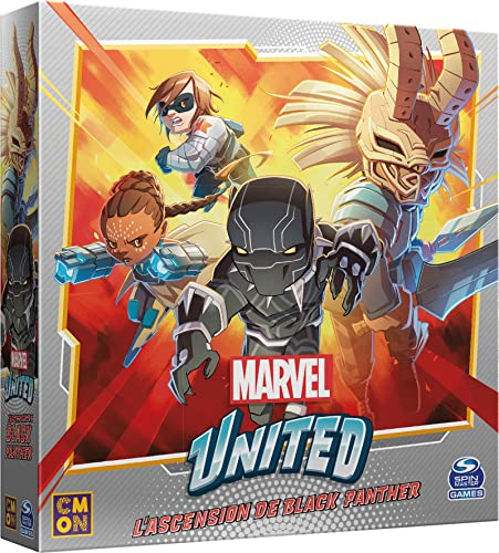Asmodee - CMON - Marvel United Erweiterung: der Aufstieg des Black Panther - Brettspiele - Kartenspiele - Kooperatives Spiel - Spiel für Erwachsene und Kinder ab 14 Jahren - Französische Version