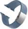 Archer Watch Straps - Cinturini Su Misura in Silicone per Apple Watch (Blu Acciaio, Chiusura Argento, 44/45/46/49mm)