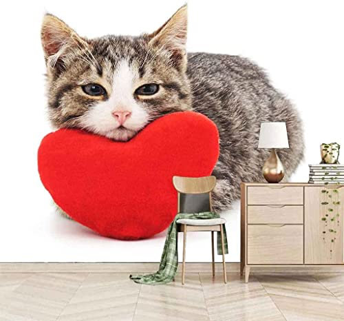 Papier Peint Photo Chat Animal Papier Peint Photo Photo Peintures Murales Papier Peint Papier Peint 3D Papier Peint Pâte Salon Le Mur Pour Chambre Murale Frontière - 140 (largeur) x 70 (hauteur) cm