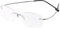 ABETOS Randlose Lesebrille Titan Herren Damen Ultra Leicht Klein Randlos Metall Lesehilfe Sehhilfe Mode Komfortable Rechteckig Rahmenlose Lesebrillen (Silber+1.5)
