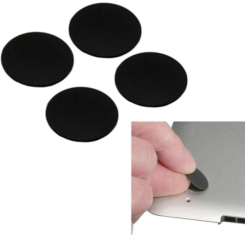 PartyKindom 4 Stück Schwarze Gummifüße für Laptop pro A1278 A1286 | Gummi Ausführung, A1297 als Modellangabe, Identische Optik zum Original, Ersatzteil für Gehäusebodenteil
