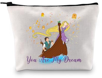 PLITI Princess Rapunzel Kosmetiktasche, verhedderter Liebhaber, Geschenke, You Are My Dream Rapunzel Fans, Make-up-Tasche, verheddert, goldfarben, Sonnengeschenk, You My Dream Bagu, modisch