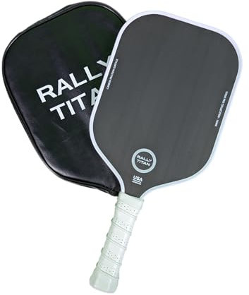 Titan Pro Control Pala | Aprobado por USAPA | Núcleo de 16 mm | Palas Rally Titan Pickleball | Superficie de fricción de fibra de carbono texturizada T700 | Núcleo de panal de polipropileno | Paleta