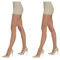 MYCHICLEGS Collant voile fin 20 DEN femme beige naturel (Sabia) T3 lot de 2