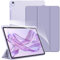 FINTIE Coque pour iPad Air 13 Pouces 2025/2024 (M3/M2), Coque Translucide Givrée Housse Arrière Souple, [avec 1 Verre Trempé & Rangement de Stylet] Étui Fin Léger Sommeil/Réveil Auto, Lilas