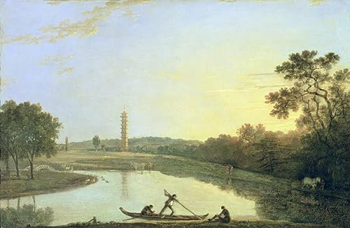 ZHAOSHAN Leinwandbilder, Poster, 58 x 90 cm, ohne Rahmen, Kew Gardens, die Pagode und Brücke von berühmten Künstlern