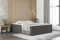 Fun Möbel Boxspringbett Dachschräge Bett PRIMA Stoff Soro (Braungrau, 160x200 cm)