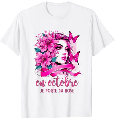 Octobre Rose 2024 Lutte Contre Cancer Du Sein T-Shirt