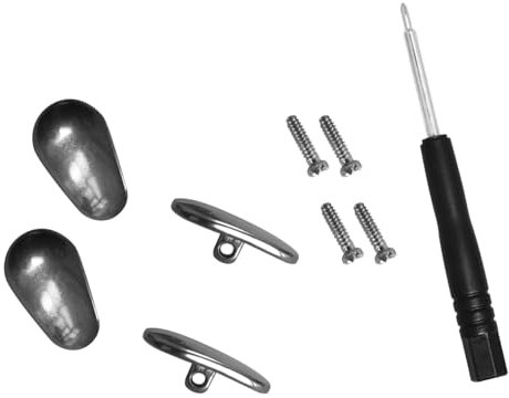 HiCycle2 Nasenpads zum Einschrauben aus reinem Titan, Ersatz für Oakley und Tom Ford Sonnenbrillen mit Schrauben, Schraubendreher-Set, 12 x 7 mm