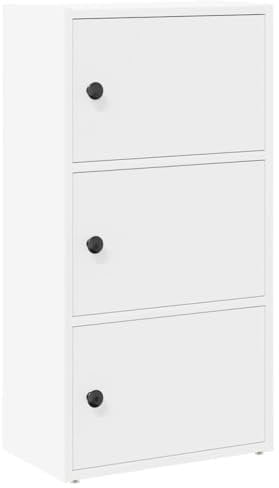 vidaXL Bücherregal Weiß 40x24x77 cm Holzwerkstoff, Bücherschrank, Lagerregal, Regal, Lagerschrank, Schrank, Aufbewahrungsschrank, Bücherständer