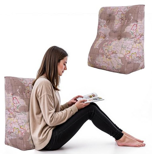 LELEFIDO Gebogenes Lesekissen für Bett, Kopfteil, Keilkissen für Rückenstützkissen, erhöhtes Rückenkissen zum Sitzen im Bett oder Sofa, mit abnehmbarem Bezug