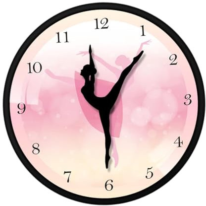 Milageto Ballerina-Wanduhr, dekoratives Geschenk, kreatives Kunsthandwerk, vielseitige minimalistische Ballett-Tanz-Hängedekoration, Uhr für Arbeitszimmer,