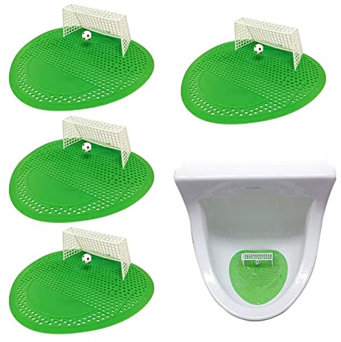 4Pcs Urinal Screens Deodorizer Football Goal Urinal Strainers Urinalsieb Splash Guard for Bathroom Office Hotels Schools