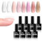 EBANKU 8 in 1 Builder Nail Gel Set, 8 Farben Cleat Pink Builder Base Strengthener Hard Gel Builder UV/LED Nagellack Nail Extension für Reparatur, Nagelstärkung, Nagelverlängerung